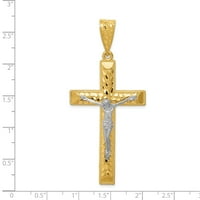 14k dvotonski dijamantski raskrižnik CRUCIFI K6302