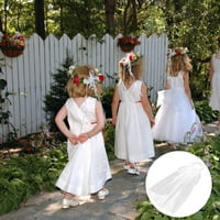 Tinksky cvjetna djevojka velovi dva sloja bijela vjenčana zajedništvo kose vijenac