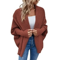 Ženska proljetna jakna plus džemper džemper za žene Žene Ležerne prilike Debela puna boja Klint Cardigan
