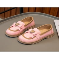 Colisha Girl Casual Bow Loafers Princess Cipele Girls Udobne cipele Slip na ružičastoj djeci