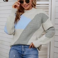 Ženski džemperi plus veličina pulover čišćenje Žene Ležerne prilike modne boje podudaranje pulover dugih