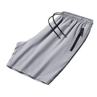 Lumento muške mini pantalone Boja šivene kratke hlače za kratke hlače muškarci Ležerne prilike široke noge patchwork sive 5xl