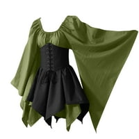 Haljina s korzetom Renesansce Faire kostim ženama Flare rukav viktorijanski gotički korzet haljina Halloween