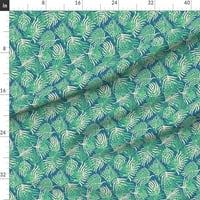 Tkanina od kašike - list francuski svijetli cvjetni vrt džungla paprati na presvlakom Velvet tkaninu