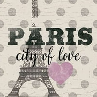 Paris in Love Clock Poster Print OPHELIA & CO