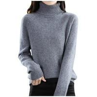 Jesen Novi turtleneck džemper dame labave velike veličine debela pletena džemper donja košulja ženske