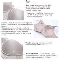 Ženske mastektomijske grudnjake Braste bežične post-hirurgije Nevidljivi džepovi za obrasce za dojku