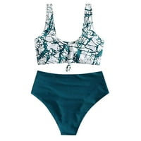Ženski bikini set Watercolo print podstavljene kupaće kostime kupaći kupaći odjeću
