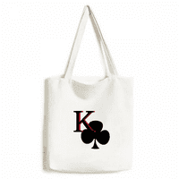 Sreća King Club K Poker Tote platnene torbe Kupovina Satchel Casual torba