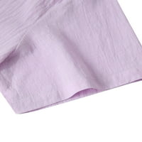 Luxplum muškarci vrhovi TOTL COLLAR T košulja Dugme Down Summer Košulje Casual BluZA Dnevna nožna tee Purple 2xl