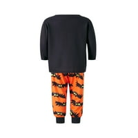 Porodica Halloween Podudaranje pidžama Set Pismo Ispis Tors Duge hlače Holiday Loungewear Spavaće odjeće