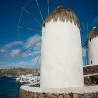 Grčka, Cyclades, Mykonos, Hora Cycladic Windmill u 'Little Venecija' Poster Print Cindy Miller Hopkins