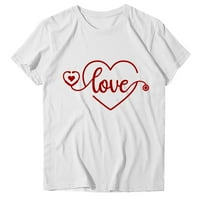 Haxmnou Žene Ležerne prilike za Valentinovo Ispis majica s kratkim rukavima Majica Labol Blousetops