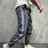 Nečuvene male kuće Big traper pantalone Jeans -Hop u boji oprane muške labave muške hlače labave muške
