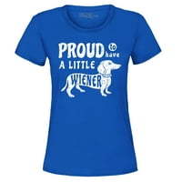 Trgovina4 god žene s ponosom imaju malu žensku grafičku majicu psećeg jazavog pasa X-Veliki kraljevski plavi