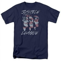 Trevco JLA-Justice za Ameriku Kratki rukav za odrasle 18- TEE-mornarsko - 5x