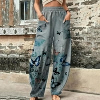Duge pantalone za žene Žene Ležerne prilike sa slobodnim baggijskim džepom Modne reprezentacije pantalone