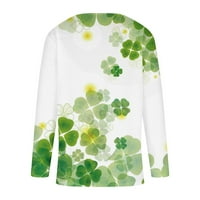 Vrući za rukav za ženske majice sv. Patrickov majice V-izrez bluza Modni casual pulover Proljeće Tees