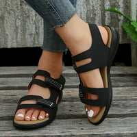 Amlbb sandale za žene casual ljetne cipele s ravnim dnom prugaste cipele lagane sandale za plažu casual