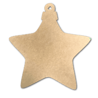 Ornament za božićne zvijezde, DIY Nedovršeni drveni oblik za Cright Decor Craft by Burde-A-Cross