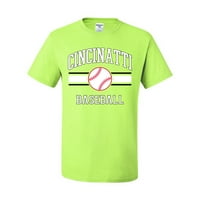 Divlji Bobby City of Cincinnati Baseball Fantasy Fan Sports Muška majica, Sigurnosna zelena, Medium