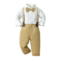 Rovga Boy Outfit Toddler Dugi rukav Puna majica TOP SUSREENDERS Hlače Childs Kids Dečiji Outfits