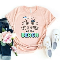 Život je bolji u majici na plaži Ljetna majica Tee Salt Najbolji prijatelji Poklon majica Odmor na jezeru