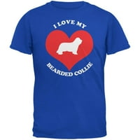 Valentines Volim svoju bradavu košulju Collie Royal odraslih - mali