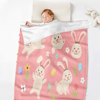 Sretan Uskršnji ukrasni pokrivač s jastukom za kauču na kauču komforno i toplo bacače posteljinu i poklone