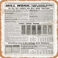 Metalni znak - Sears katalog stranica reprodukcija na mlinu i vratima PG. - Vintage Rusty izgled