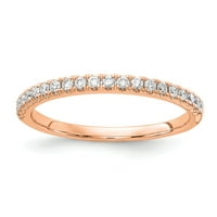 14k Rose Gold Diamond, Laboratonski okrugli prsten 14KR Diamond vs Si, D E F, 3CT Veličina vjenčanja 6