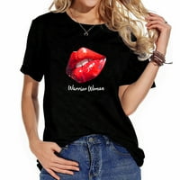 Warrior Woman Hot Crvena usana Ljetna grafički majica za žene sa modernim dizajnerskim poklonima
