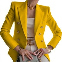 Dugme Deco Blazer jakne za žene Elegantna čvrsta otvorena prednja odijela kaput poslovnog ureda Labavi