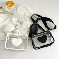 Cocopeaunts prozirne PVC dame ručne torbe casual love žene messenger vrećice Prijenosni vodootporni