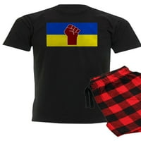 Cafepress - ukrajinska zastava sa pesnicom pidžama - muške tamne pidžame
