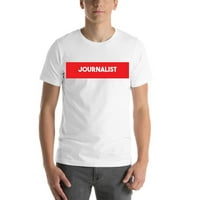Super crveni blok novinar kratkog rukava pamučna majica s nedefiniranim poklonima