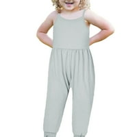 Dojenčad za djecu za djevojčice Ljetni suspender jednodijelni pantalone casual solid boja dječji suspender