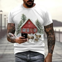 Muške majice Muške modne casual božićne sportove ffitness na otvorenom 3D digitalni tisak majica kratkih