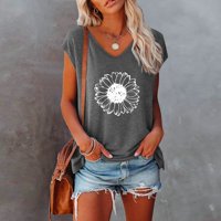 Bluza za ženske majice modni crtani ljetni vrhovi trendi kratkih rukava za slobodno vrijeme cvjetno