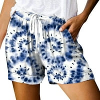 Žene ležerne kratke hlače za crteže ljetne elastične kratke hlače džepove kratke hlače za žene navy_