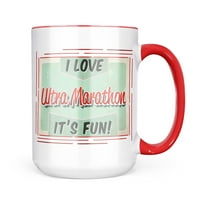 Neonblond I Love Ultra Maraton, Vintage dizajn Poklon poklon za ljubitelje čaja za kafu