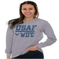 Air Force USAF supružnika supružnika Ženska majica s dugim rukavima Brisco Brends X