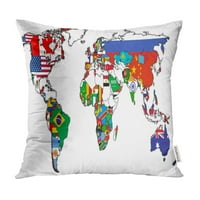 Svjetska trgovinska organizacija Države za zastave na mapi Nacionalni graničići jastučni jastučni jastuk