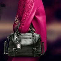 Ženske torbe PU kožna retro dizajnera vrhunske vrećice dame tote torbe na rame, ružičasta