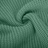 HFYIHGF Ženski seksi V izrez izreznice izdubljeni pulover s dugim rukavima Jesen zimski lagani povremeni