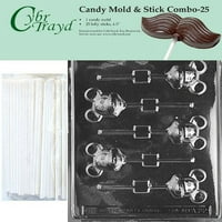 CYBRTRAYD 45ST25 - miša LOLLY CHOCOLAD Candy kalup sa Cybrtraydom 4. Lollipop štapići