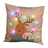 Božićni jastuk za bacanje sa LED svjetlima Posteljina ukrasnog jastuka