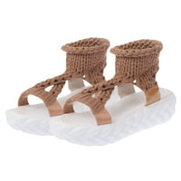 Par vunene dame sandale pletene sandale Ljetne papučene sandale Ljetne cipele za žene studentice djevojke