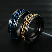 Muškarci Ring Jednostavan visoki polirani modni nakit rotirajuće lančani lančani prsten za zabavu