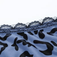 NSENDM Womens Halter vrhovi Leopard Print Radna bluza vrećice za žene prsluk svijetlo plava velika